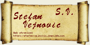 Stefan Vejnović vizit kartica